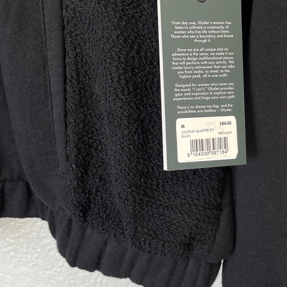 NWT GLYDER Complex Quarter Zip Terry Jacket